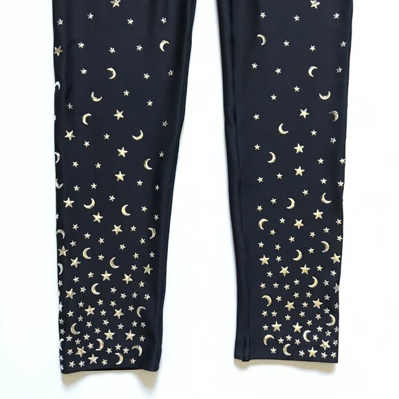 Beach Riot Celestial Leggings Womens Small Black High Rise Moon Stars Sparkle - Picture 6 of 9